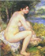 Pierre Renoir  Female Nude in a Landscape oil painting reproduction